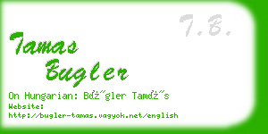 tamas bugler business card